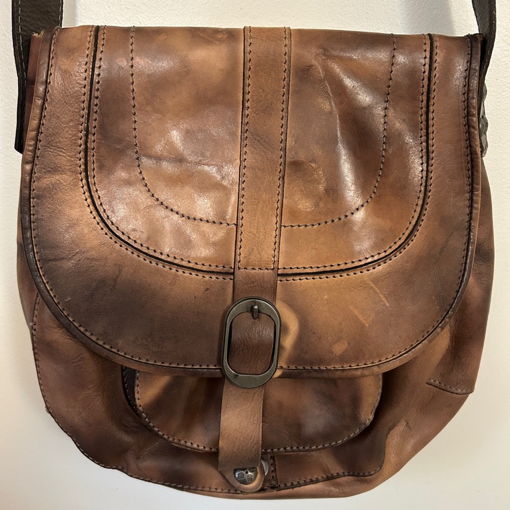 Patricia Nash Brown Leather Crossbody Bag
